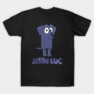 Jean-Luc is dark blue T-Shirt